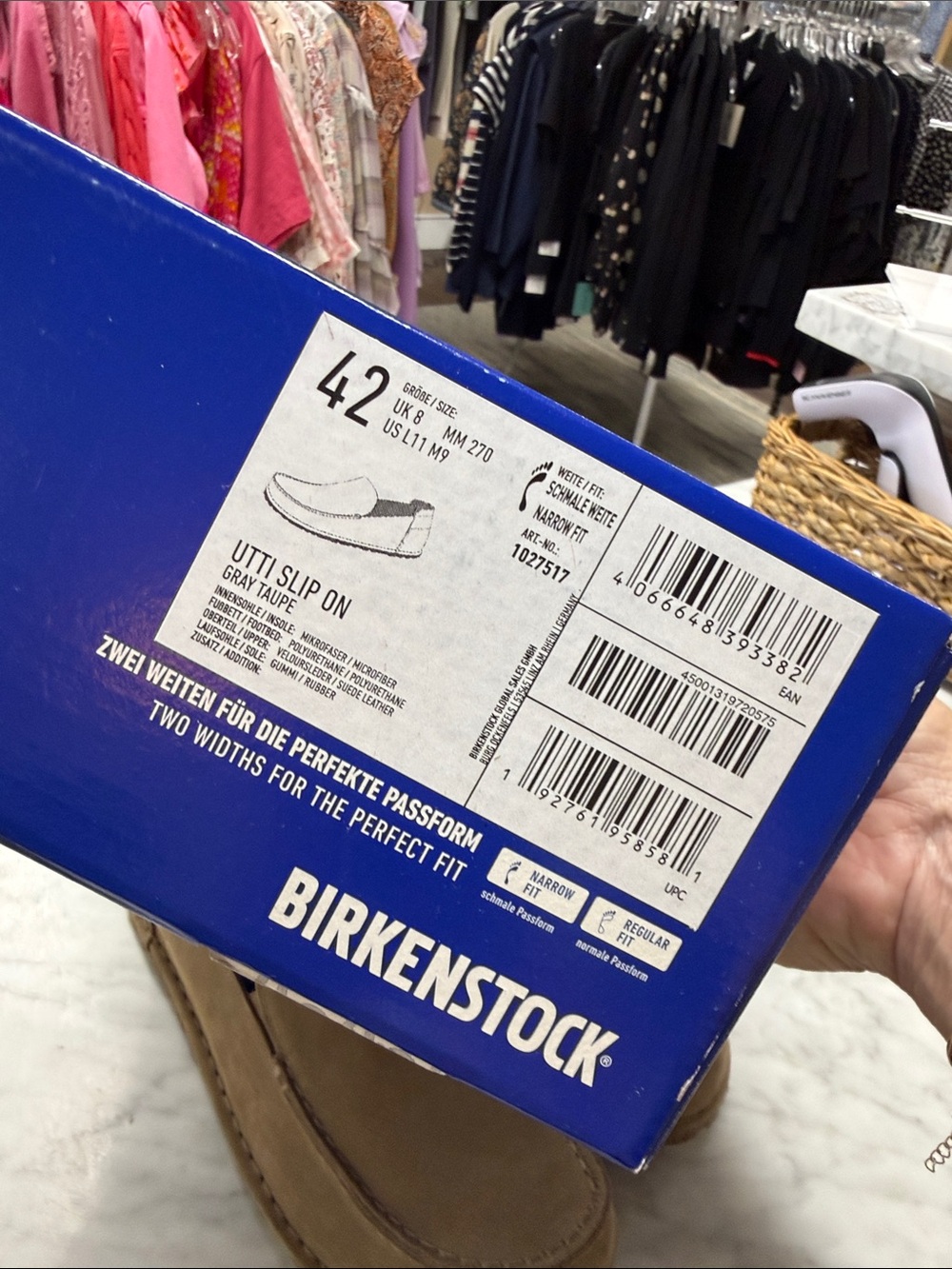 Birkenstock NARROW FIT Utti Slip On Shoe Size 42 in Suede Leather - Picture 2 of 16